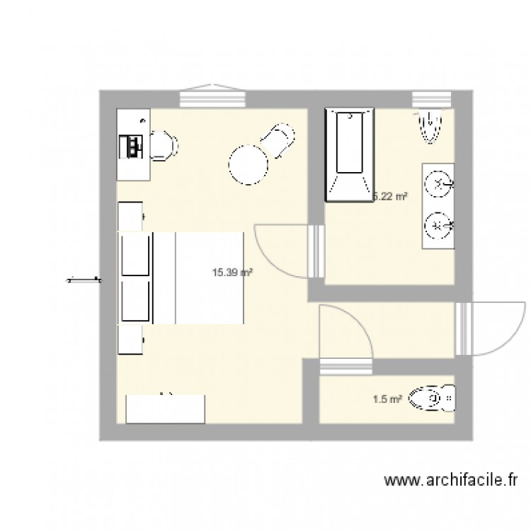 chambre double type GRAND HOTEL. Plan de 0 pièce et 0 m2
