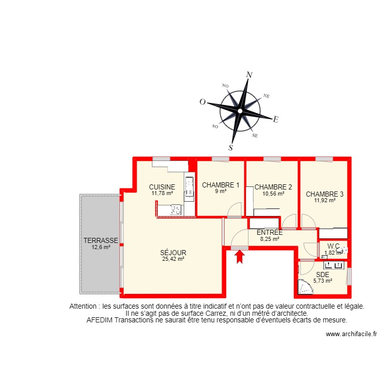 BI 12935 - . Plan de 13 pièces et 124 m2