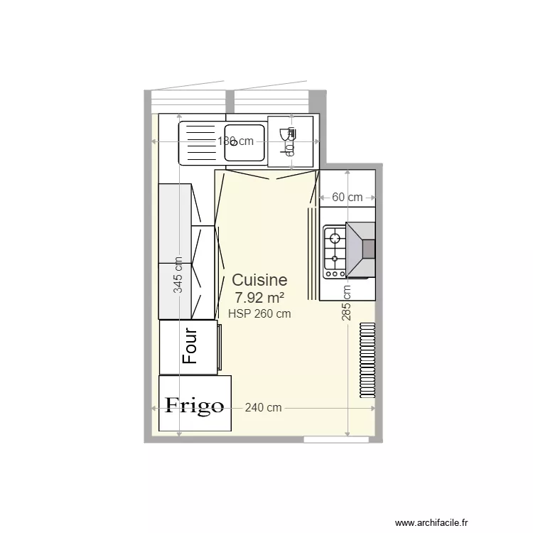 Plan de cuisine. Plan de 