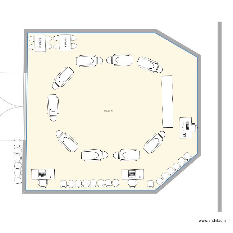 cours roma. Plan de 1 pièce et 141 m2