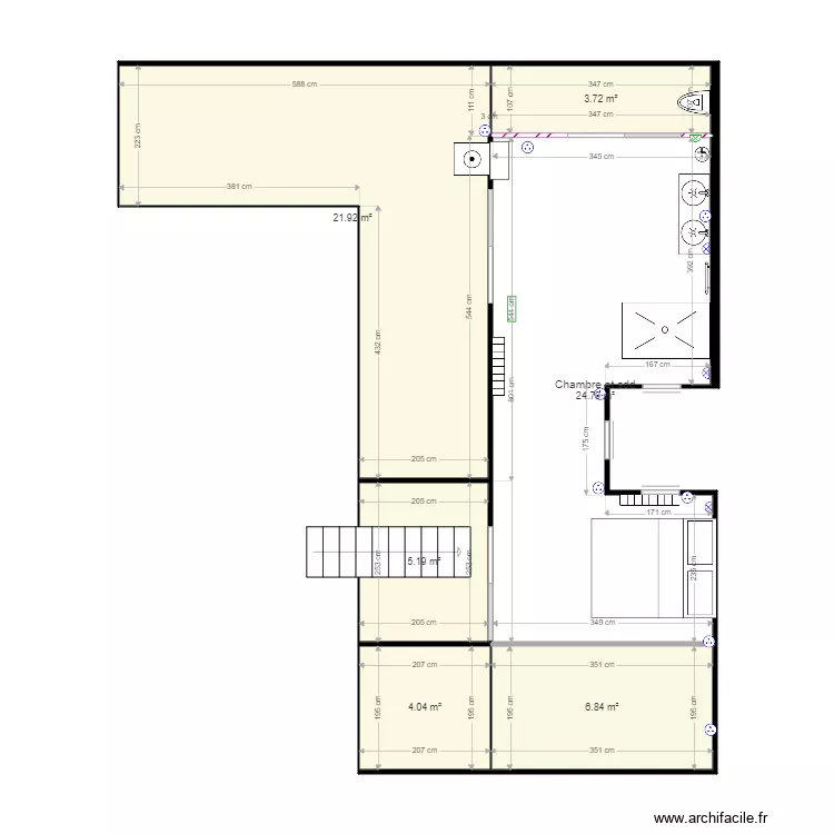 plan amenagement grenier 10 Casimir Perier. Plan de 