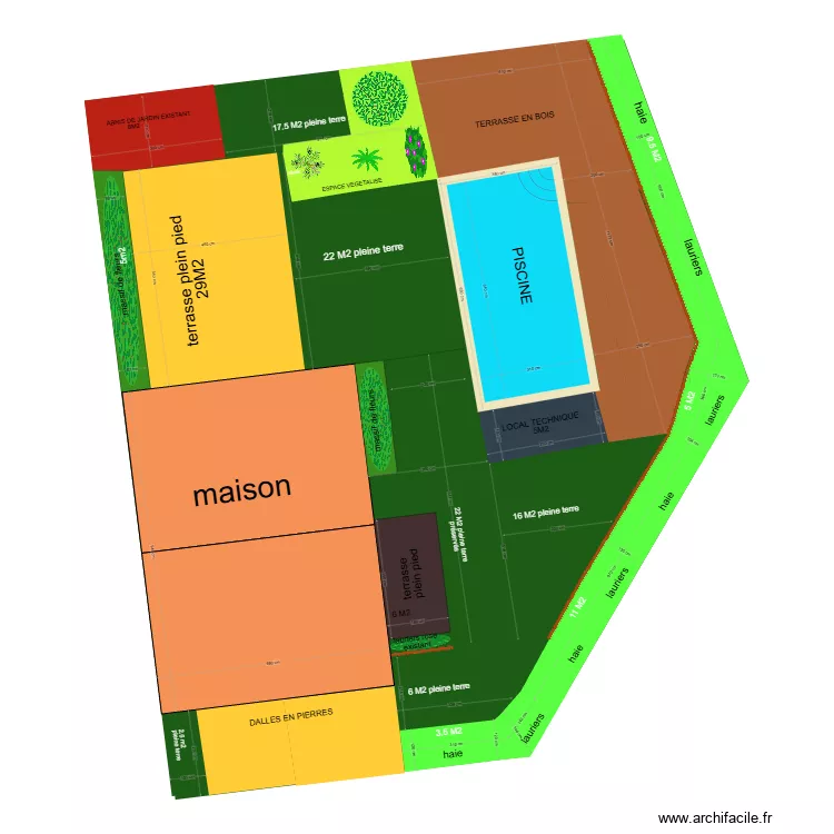 plan de masse +. Plan de 