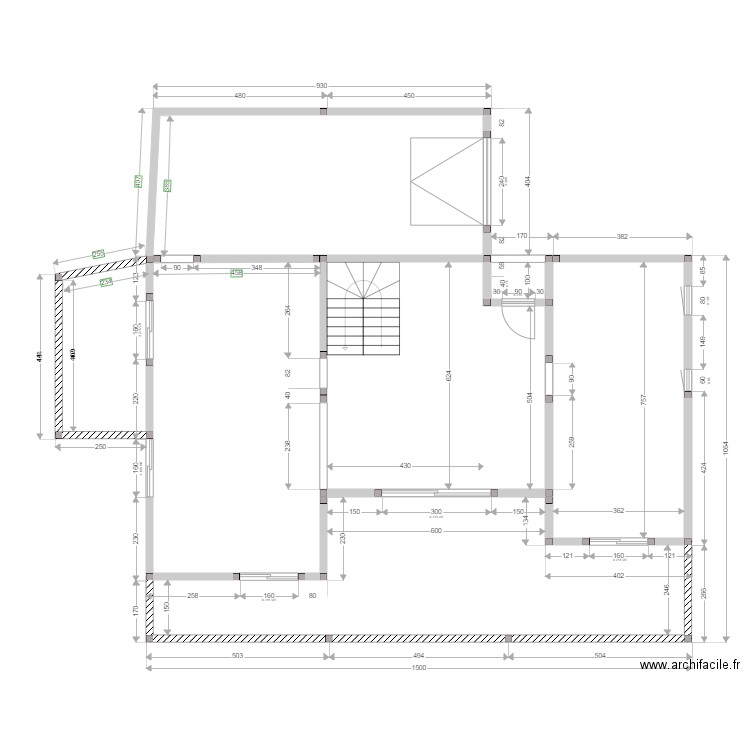 GAY ELEVATION RDC. Plan de 7 pièces et 187 m2