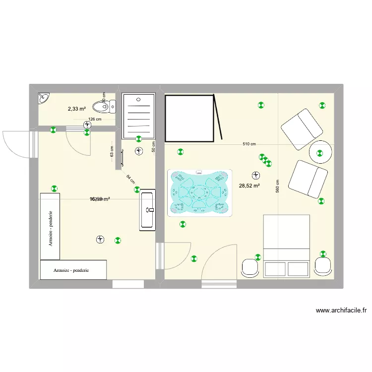 SPA et SDB grand rangements 1. Plan de 
