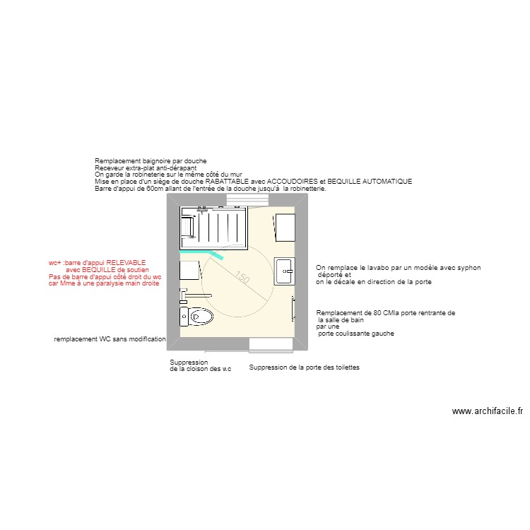 COEFFIER 2. Plan de 1 pièce et 6 m2