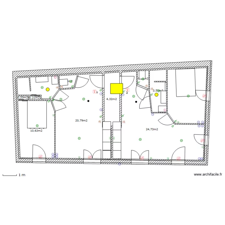 1 etage. Plan de 