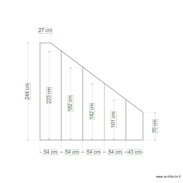 placard escalier v2. Plan de 0 pièce et 0 m2