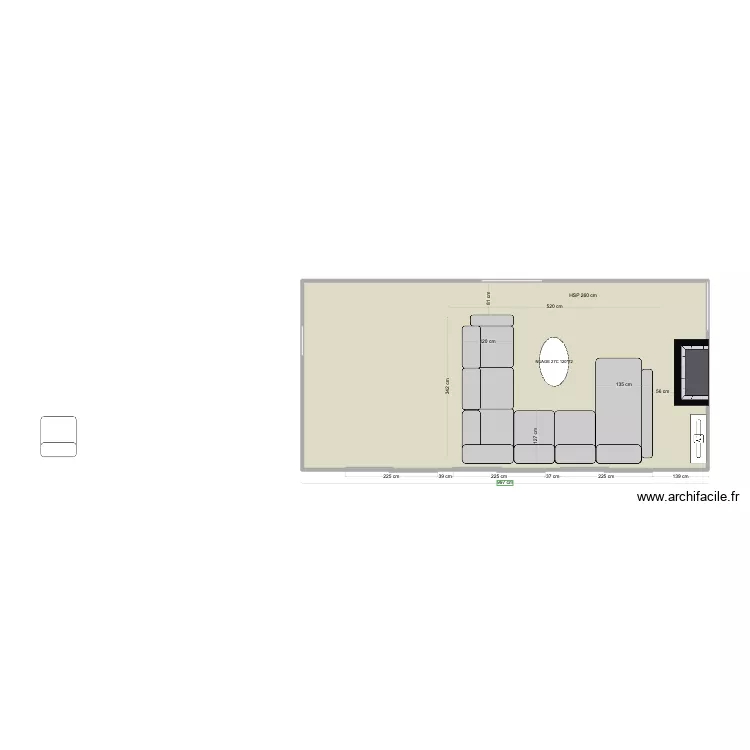 SEJOUR - ESPACE CANAPE - NUAGE 27C. Plan de 