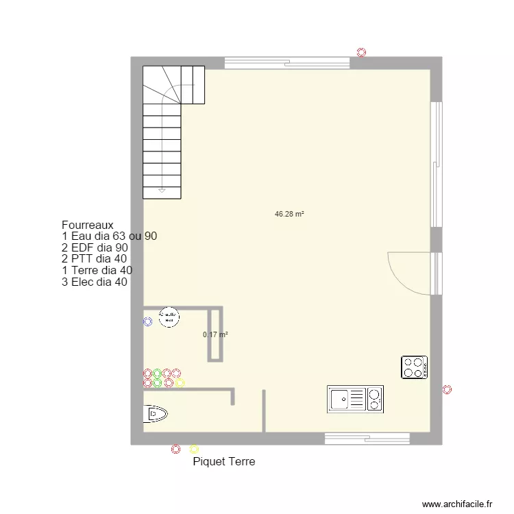 rez de chausser manu. Plan de rez de chausser manu. Plan de