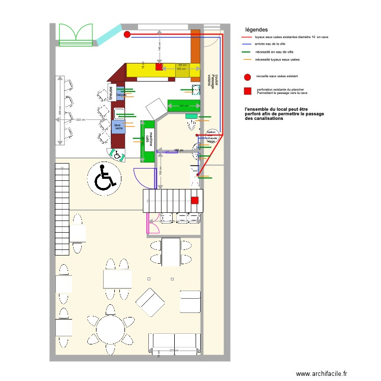 plan V4 Triphasé implantation sanitaire V2. Plan de 0 pièce et 0 m2