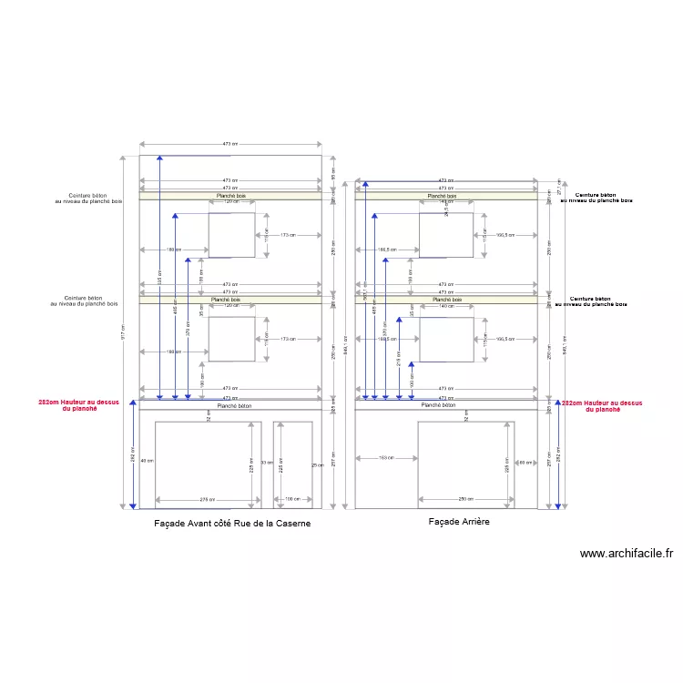 Vue coupe maçonnerie. Plan de Vue coupe maçonnerie. Plan de