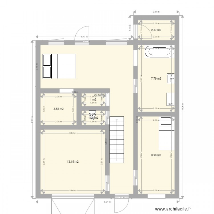 Maison 1 mesures RDC. Plan de 0 pièce et 0 m2