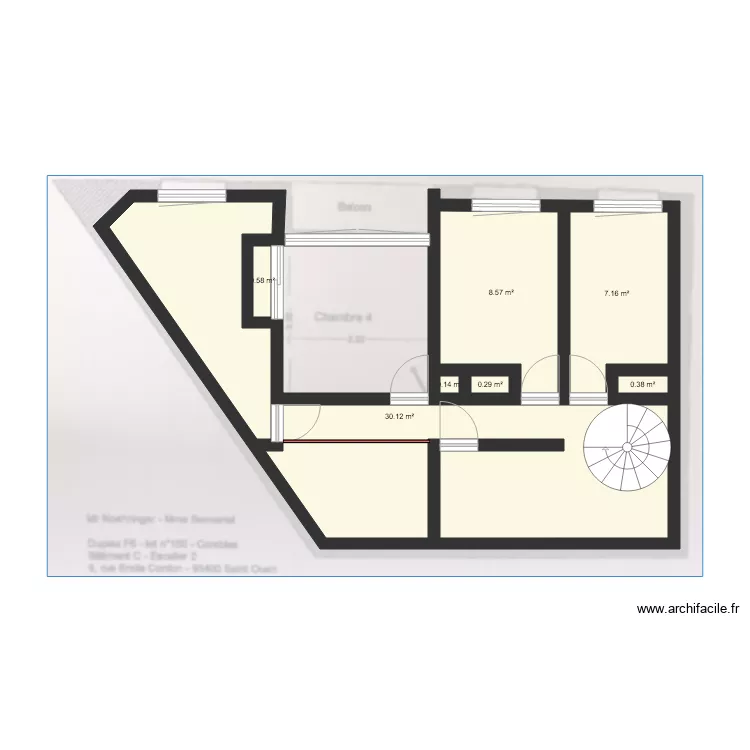St Ouen etage 2. Plan de St Ouen etage 2. Plan de