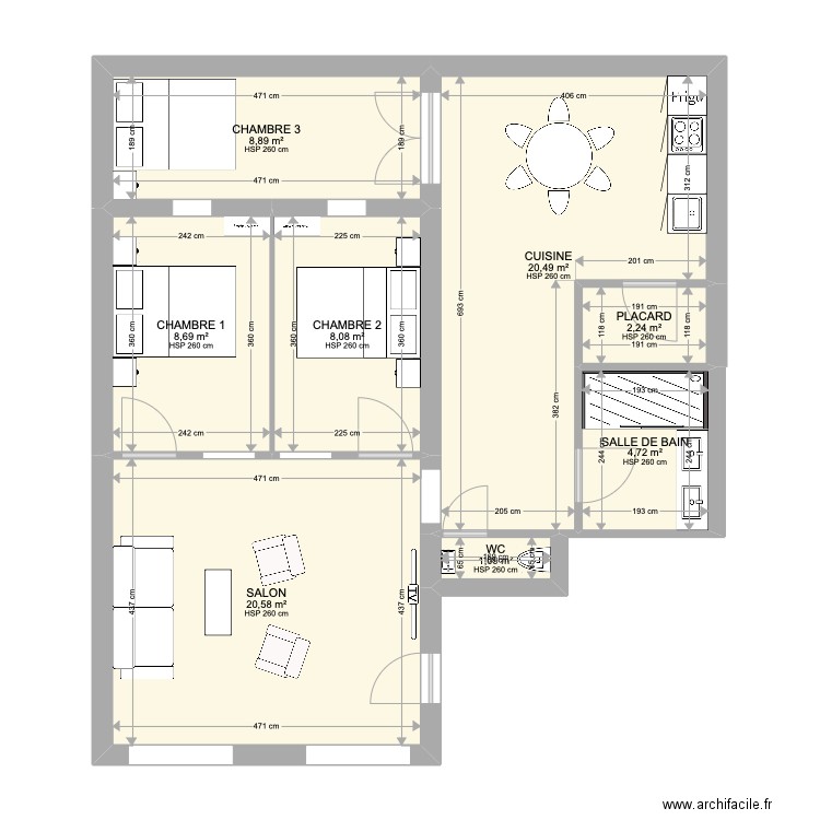1ER ÉTAGE. Plan de 0 pièce et 0 m2