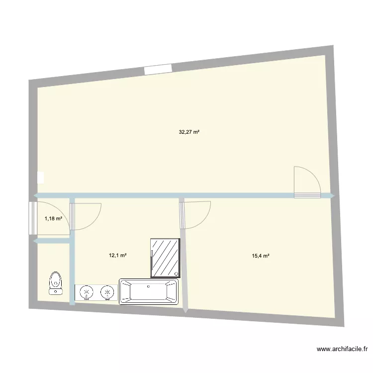 Comble chambre sdb 5. Plan de 