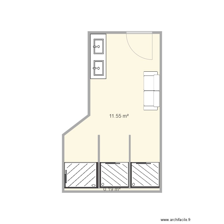 douche aosis. Plan de 0 pièce et 0 m2