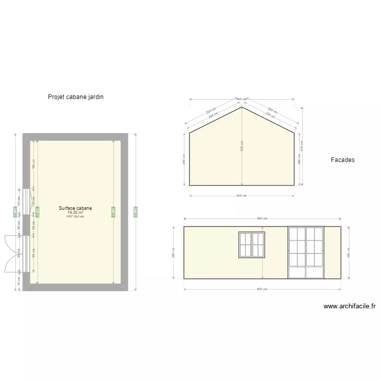 cabane_jardin Chilly. Plan de 