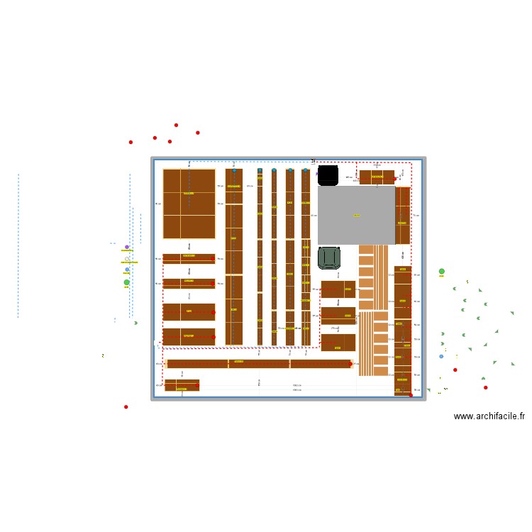 Jardin 2024. Plan de 1 pièce et 202 m2