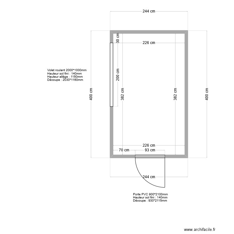 Knauf. Plan de 1 pièce et 9 m2