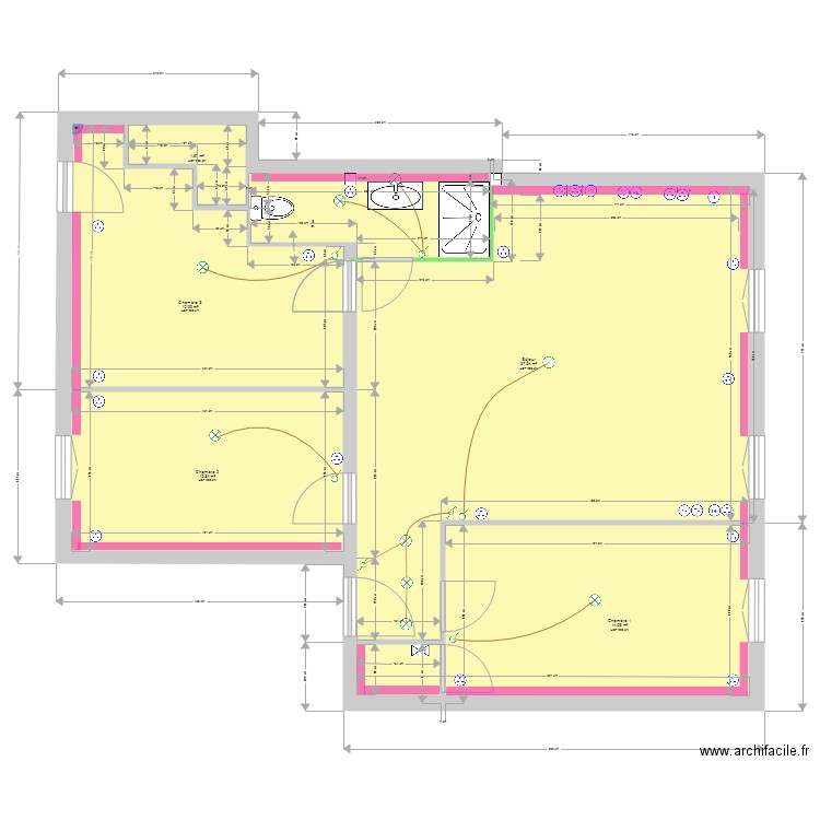 CHEMINADE Appt V6. Plan de 0 pièce et 0 m2