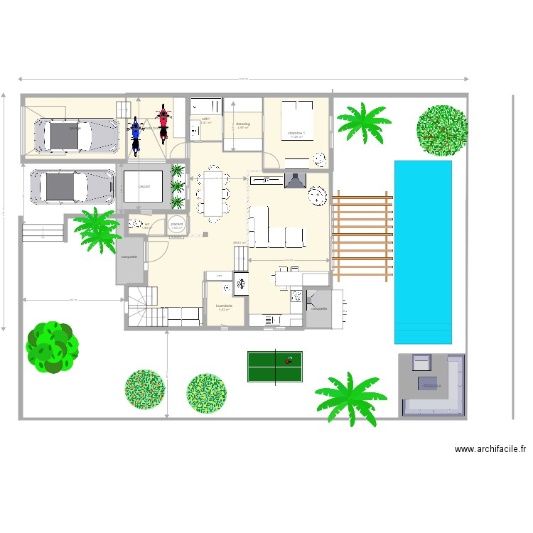 3 F. Plan de 0 pièce et 0 m2