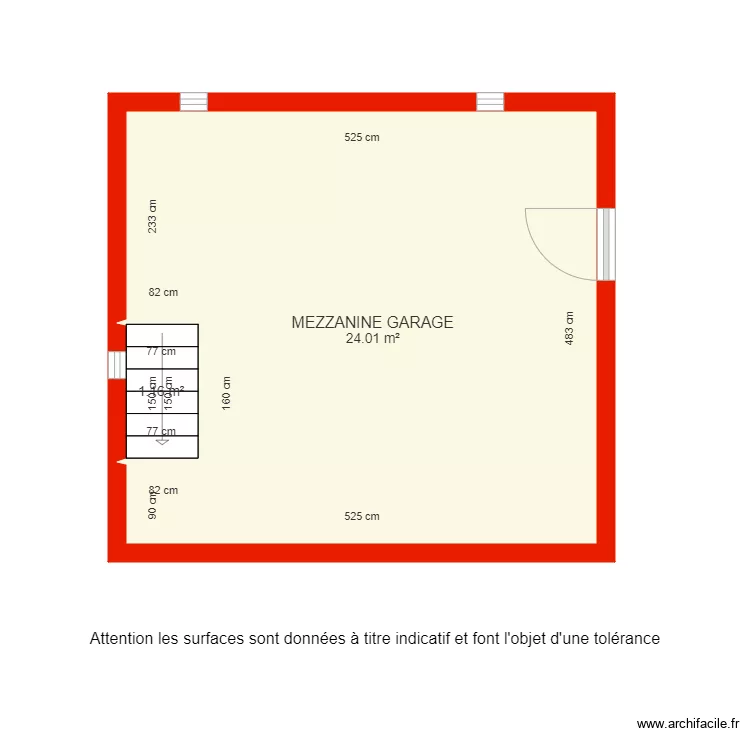 BI 3678 annexe grenier c&ocirc;t&eacute;. Plan de 