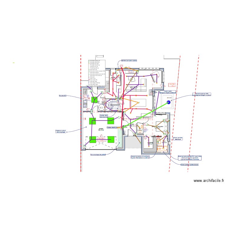 BLANCKAERT-PLAN ELEC RDC-06-10-2022. Plan de 0 pièce et 0 m2