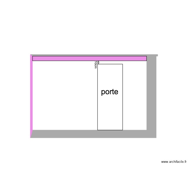 Chambre peinture  élévation mur. Plan de 0 pièce et 0 m2