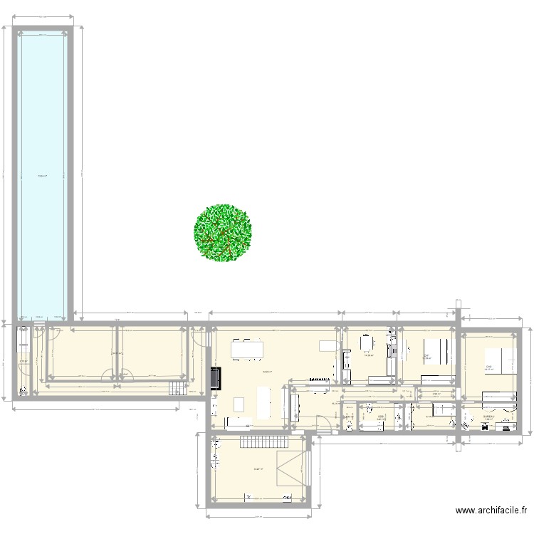 Vedrin maison annexe 2 ch  piscine en L. Plan de 0 pièce et 0 m2