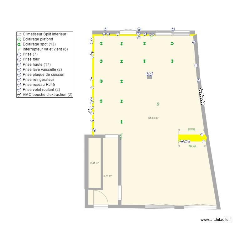 plan maison elec rdc. Plan de 0 pièce et 0 m2