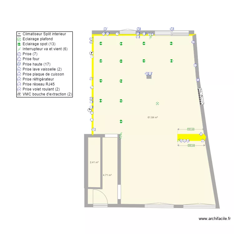 plan maison elec rdc. Plan de 