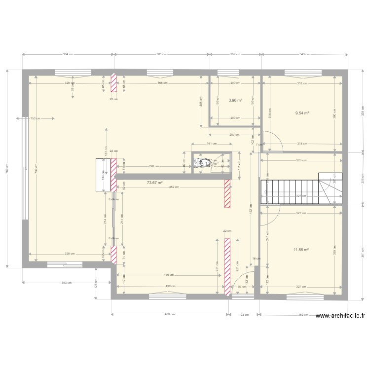 détail pièces de vie essai6. Plan de 0 pièce et 0 m2