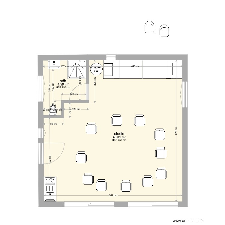 studio vv2. Plan de 0 pièce et 0 m2