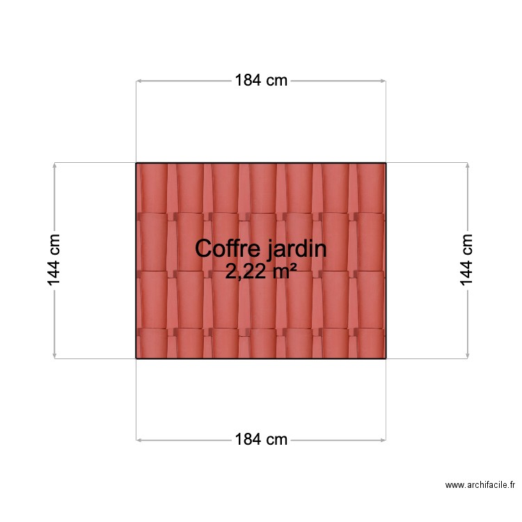 Coffre jardin. Plan de 0 pièce et 0 m2