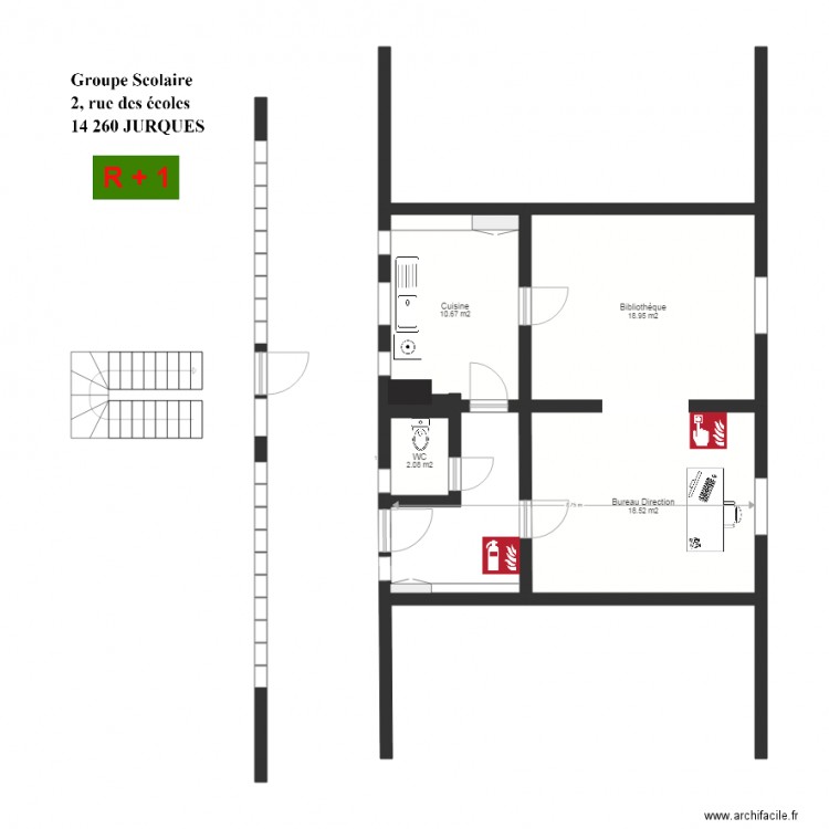 Plan école de jurques. Plan de 0 pièce et 0 m2