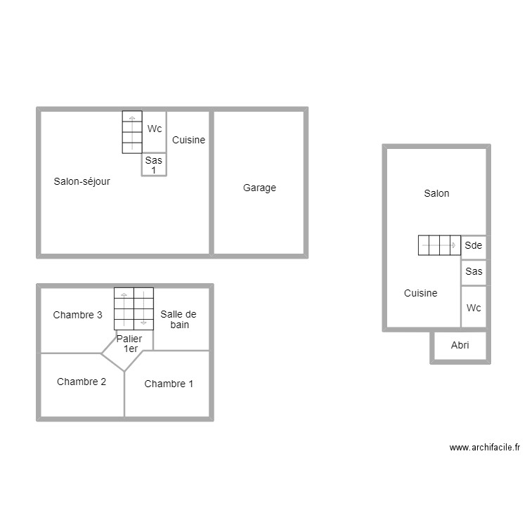 LEGUILVINEC PRIMOT. Plan de 9 pièces et 52 m2