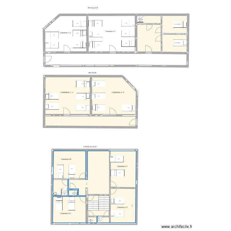 EX ALLOUX. Plan de 0 pièce et 0 m2