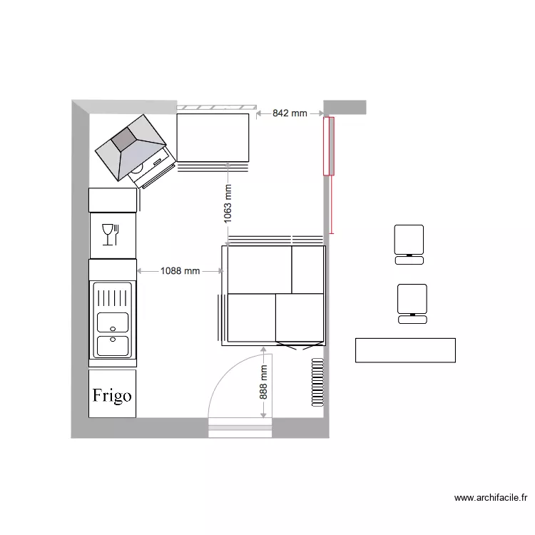 Cuisine finie 1. Plan de 