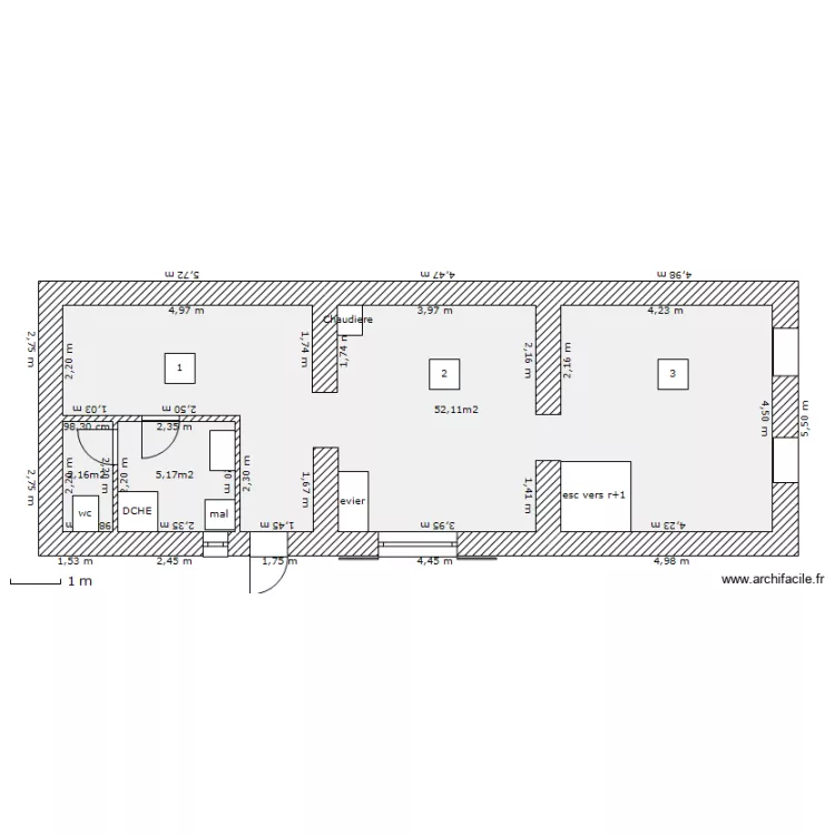 RDC 1 avant. Plan de RDC 1 avant. Plan de
