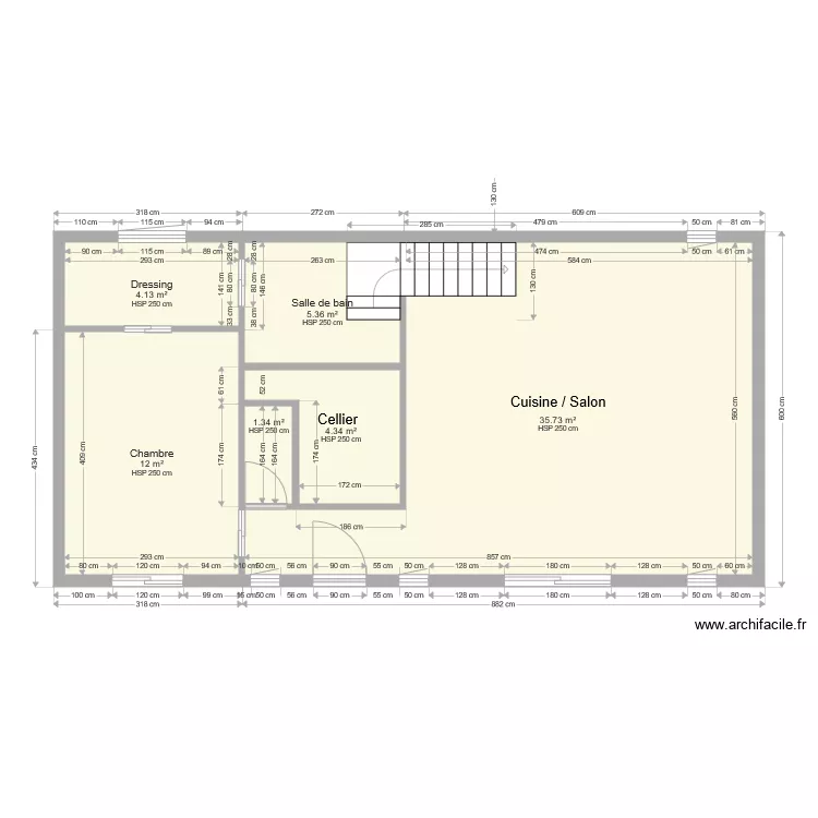 Marcq 78  permis de construire sans meuble. Plan de 