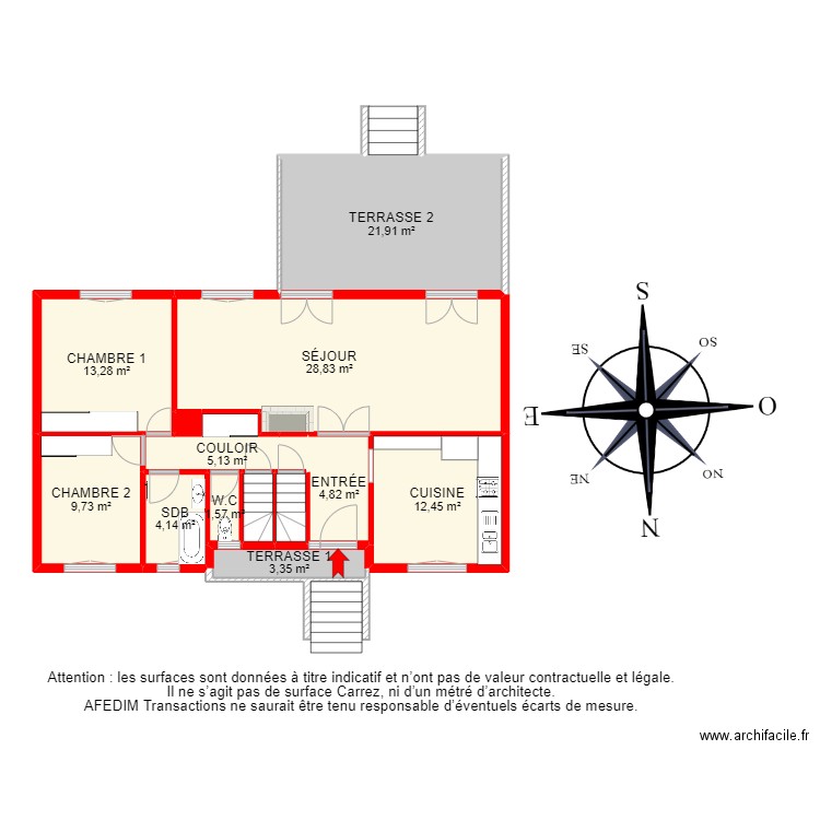 BI 13368 -. Plan de 33 pièces et 285 m2