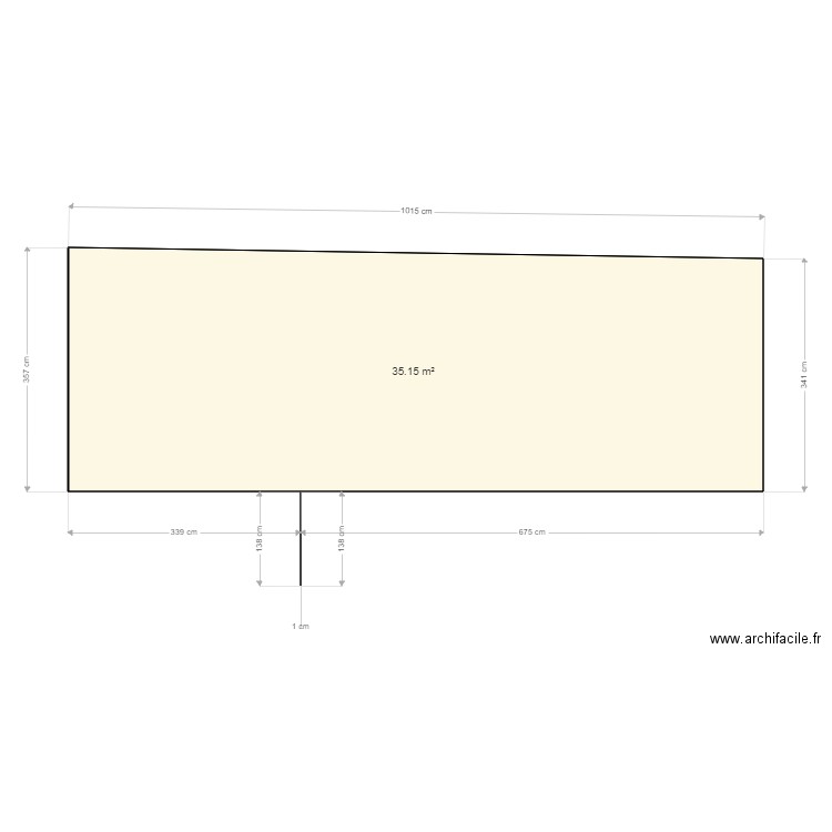 burgnies sainte andré. Plan de 1 pièce et 35 m2