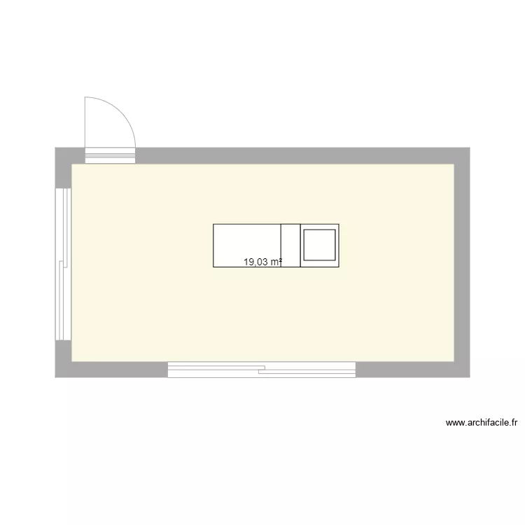 Salon de massage. Plan de 