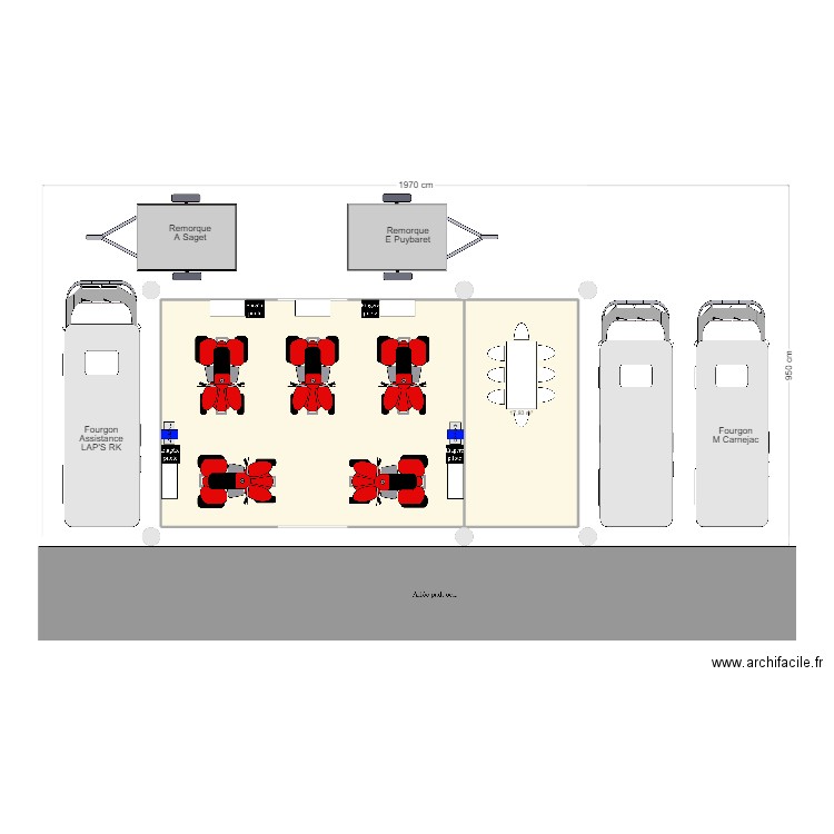 INSTALLATION PADDOCK LIGUE CENTRE 2023. Plan de 2 pièces et 66 m2