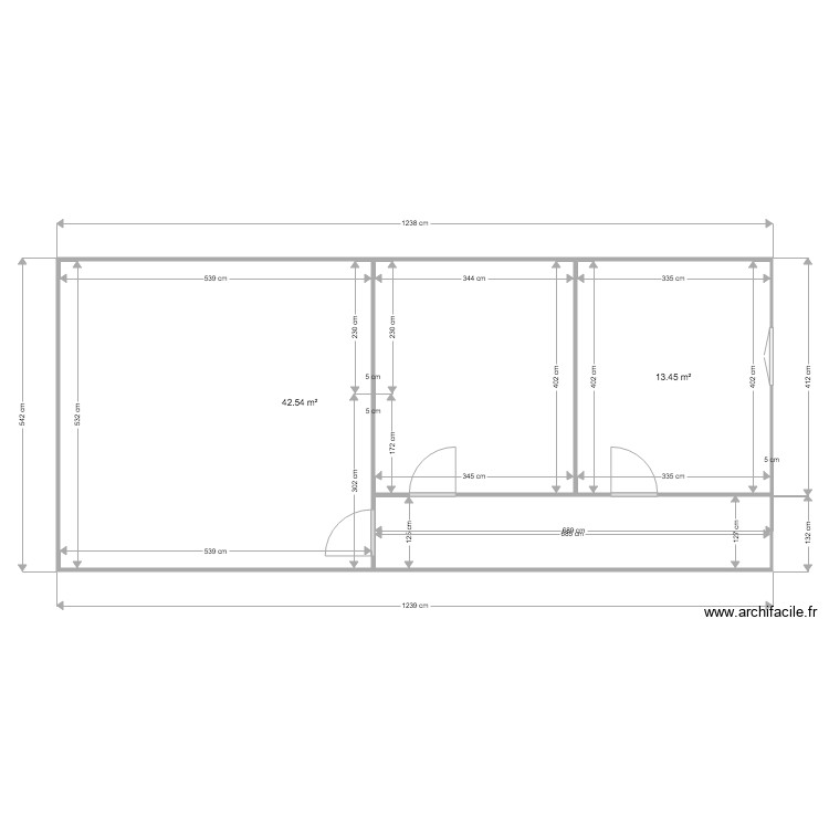 Etage 1 Redon actuel. Plan de 0 pièce et 0 m2