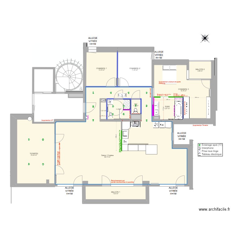 Plan Open Sky TMA v5_test. Plan de 16 pièces et 204 m2