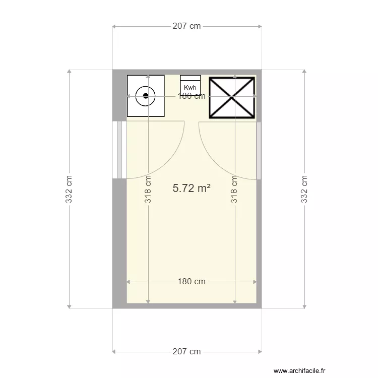 Arri&egrave;re Cuisine. Plan de 