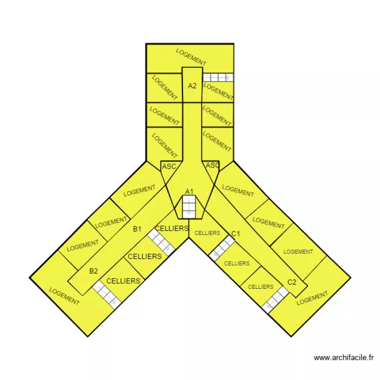 ETAGE COURSIVE CHARENTON . Plan de 