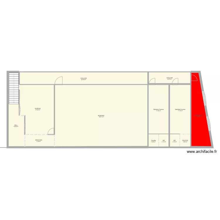 LABO PATISSERIE premier etage. Plan de 