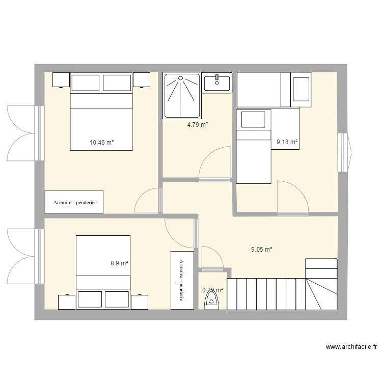 2ème étage. Plan de 0 pièce et 0 m2